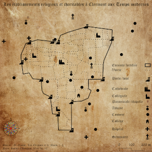 Plan historique de Clermont-Ferrand
