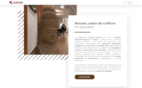 Capture d'écran du site web de Kenzen